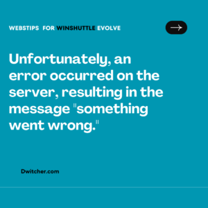 Read more about the article Something_went_wrong…., “an error has occured on the server” error