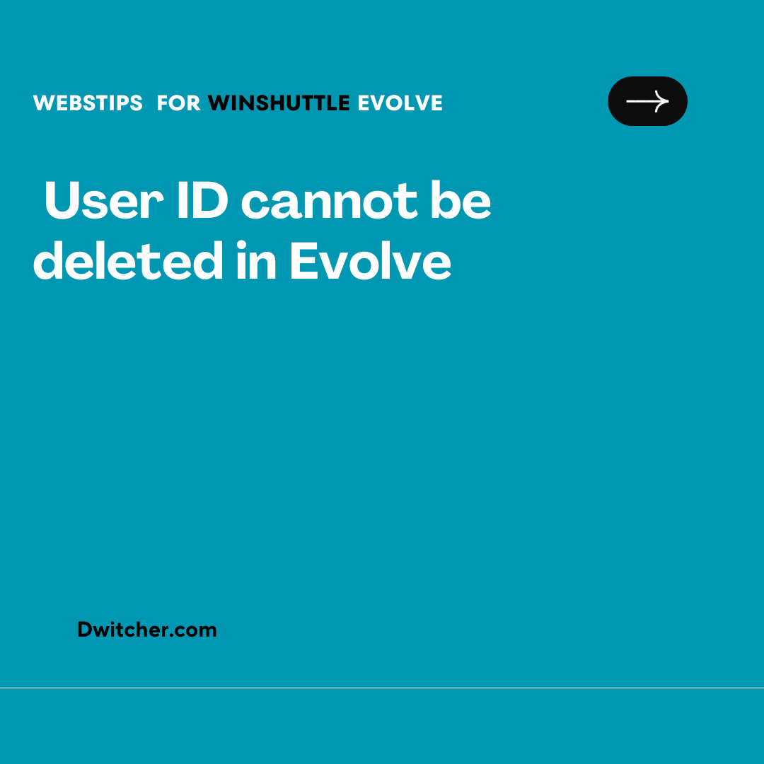 You are currently viewing User ID cannot be deleted in Evolve