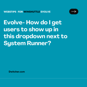 Read more about the article Obtaining User Display in the Dropdown Next to System Runner in Evolve