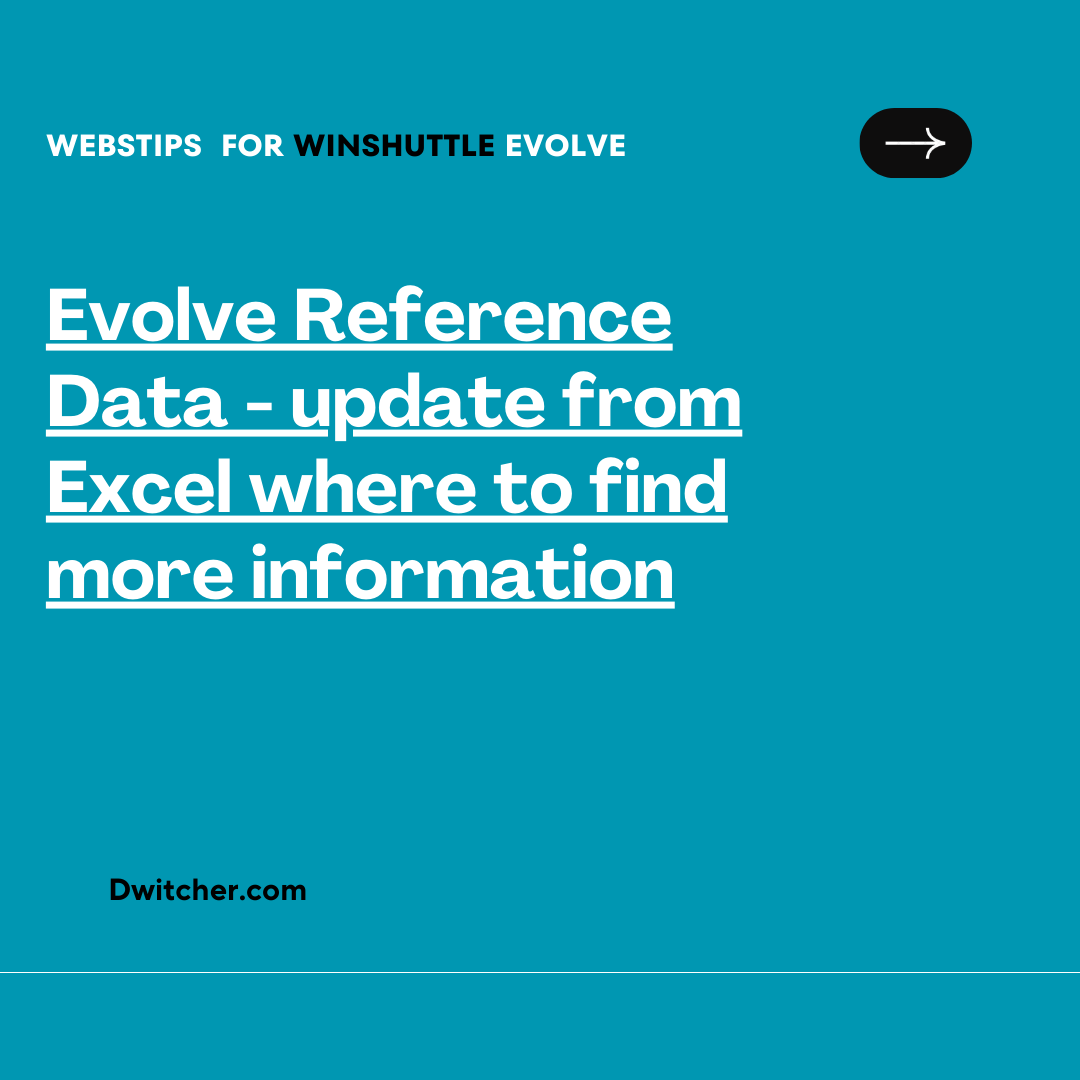 You are currently viewing Finding more information about updating Evolve Reference Data from Excel?