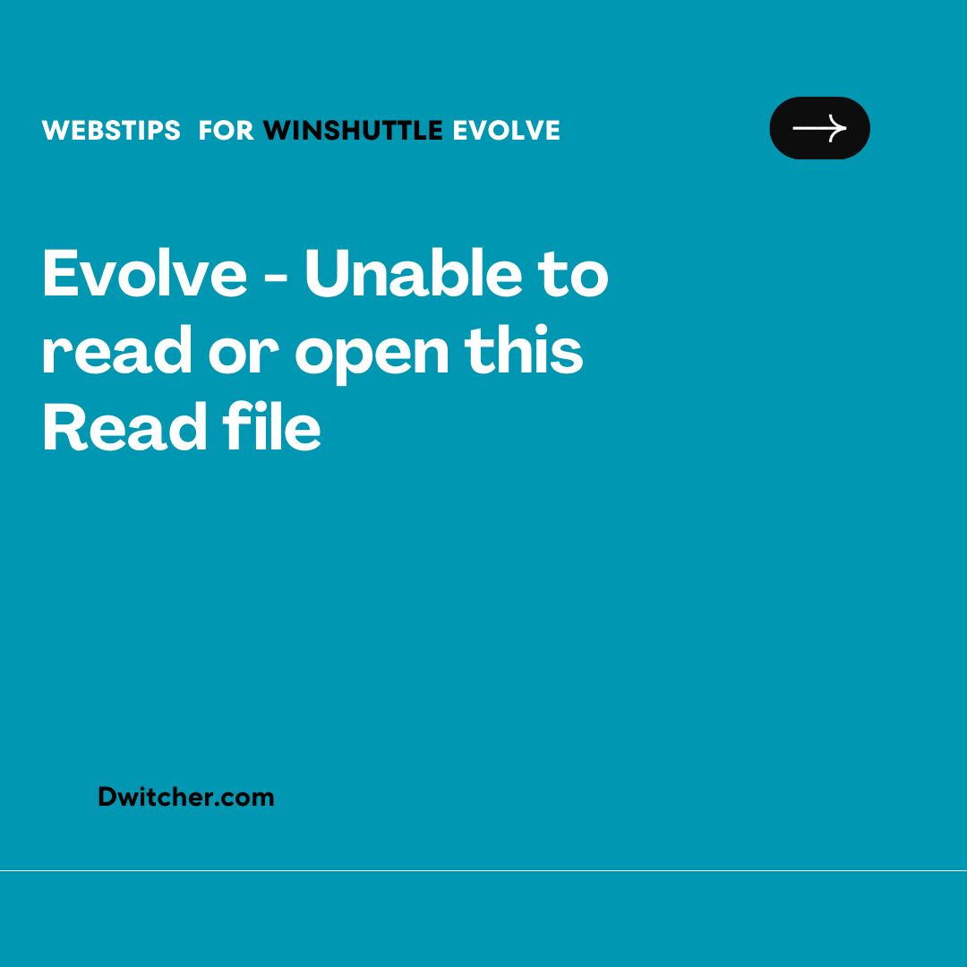 You are currently viewing Unable to access or view the contents of this file titled “Evolve – Read.”